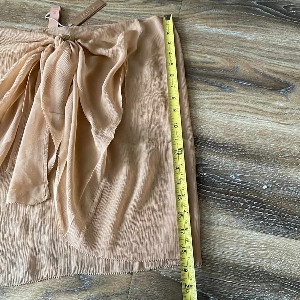 SKIMS Crinkle Silk Coverups Wrapped Skirt in Ochre NWT